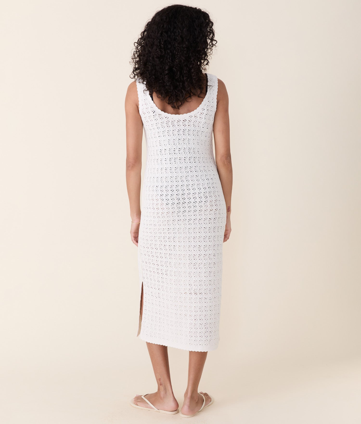 Mirage Sweater Dress - Cotton Crochet - Cream