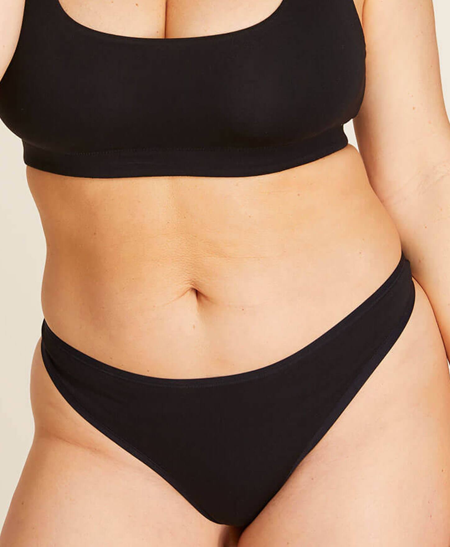 The Thong Panty - Rayon - Black