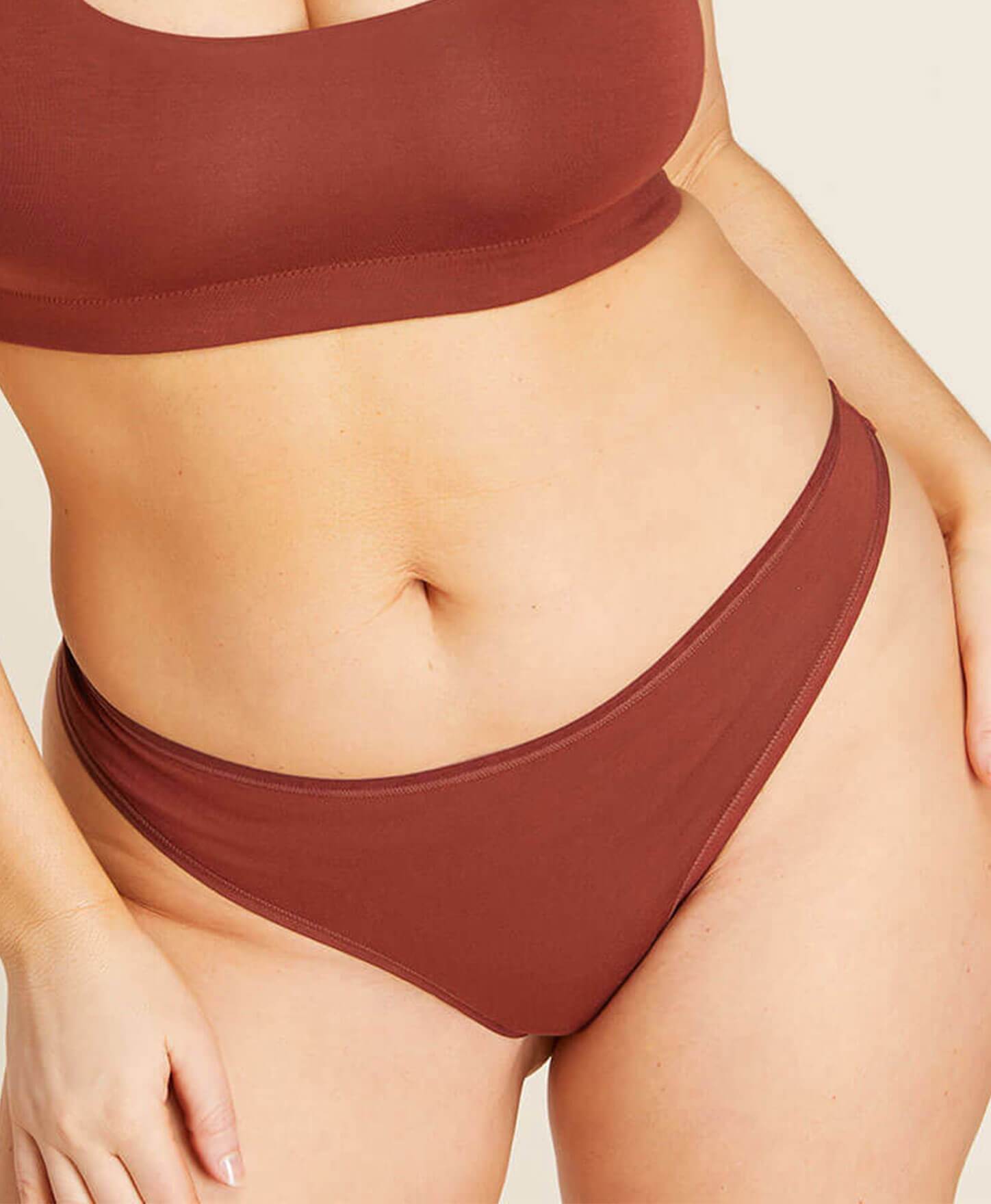The Thong Panty - Rayon - Deep Terracotta