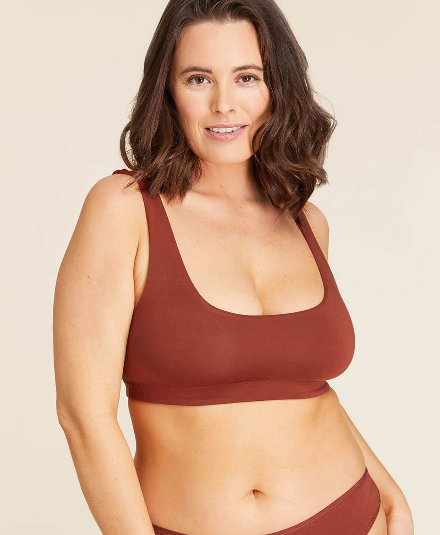 The Tank Bralette - Rayon - Deep Terracotta
