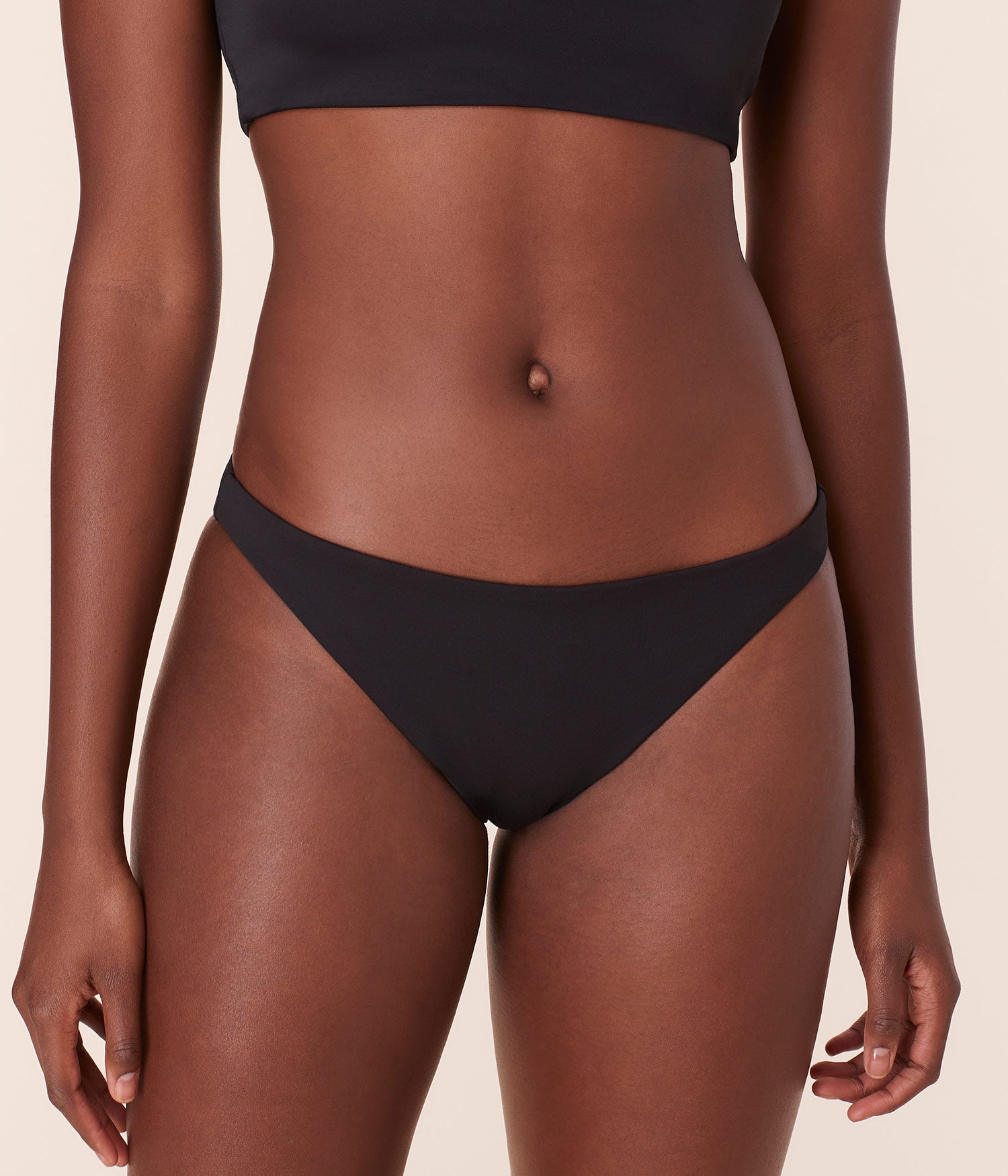 The Cheeky Bikini Bottom - Flat - Black