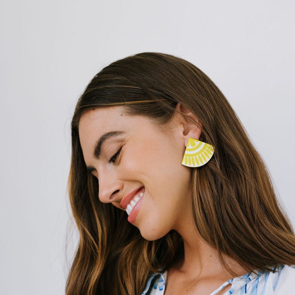 Lime Tile Earrings - Sunshine Tienda