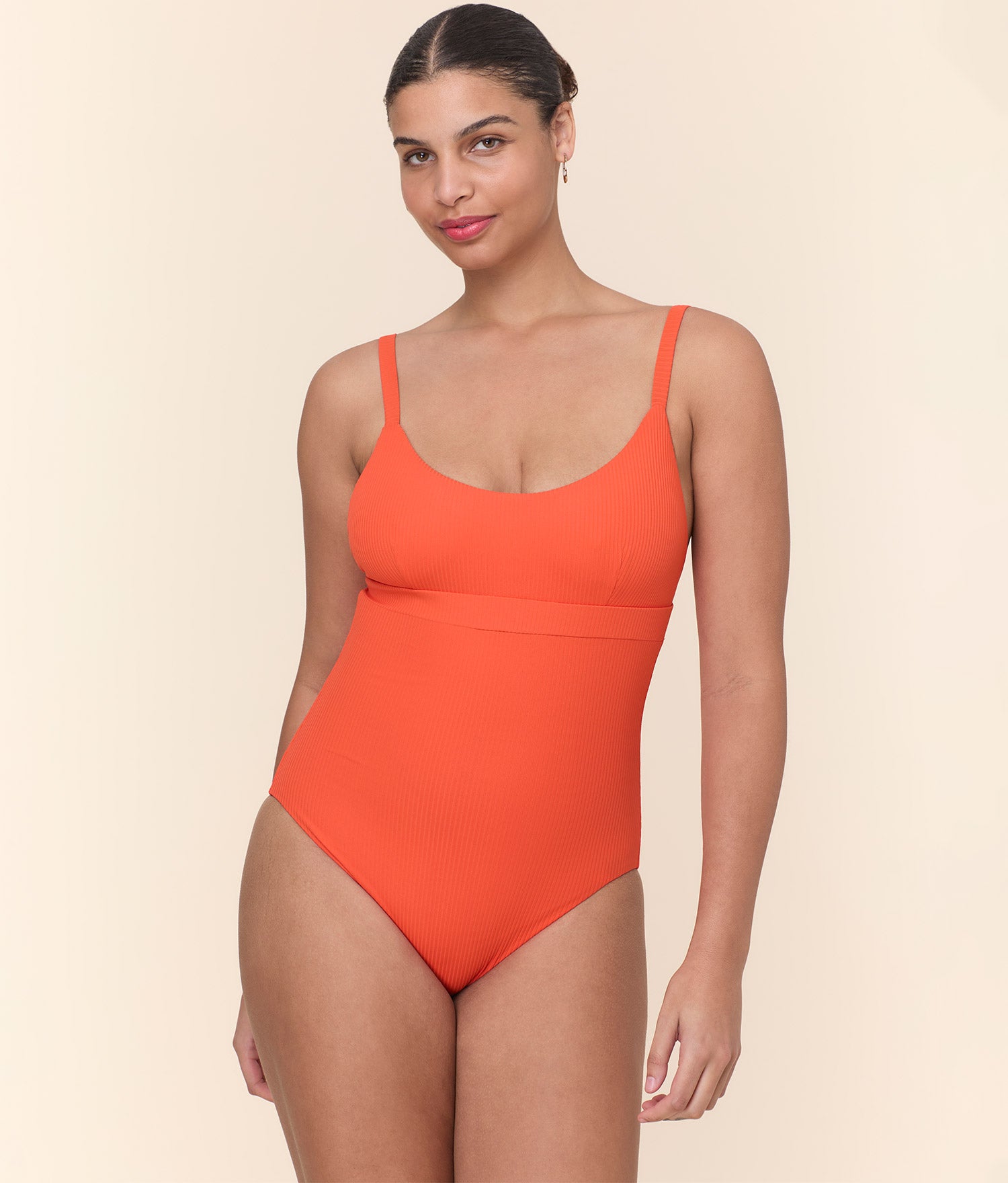 The Honolulu One Piece - Eco Ribbed - Vermillion - Classic