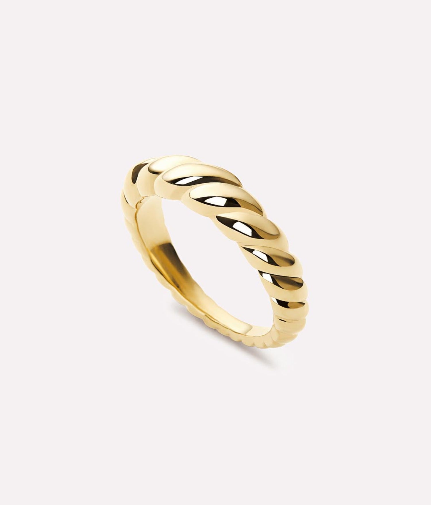 Rope Slim Gold Twist Ring - Ana Luisa