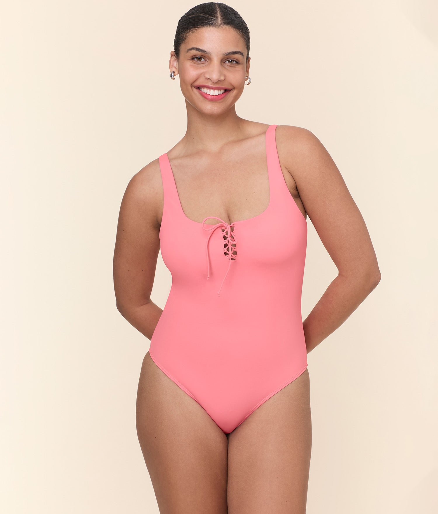 The Macao One Piece - Eco Nylon - Petal - Long Torso