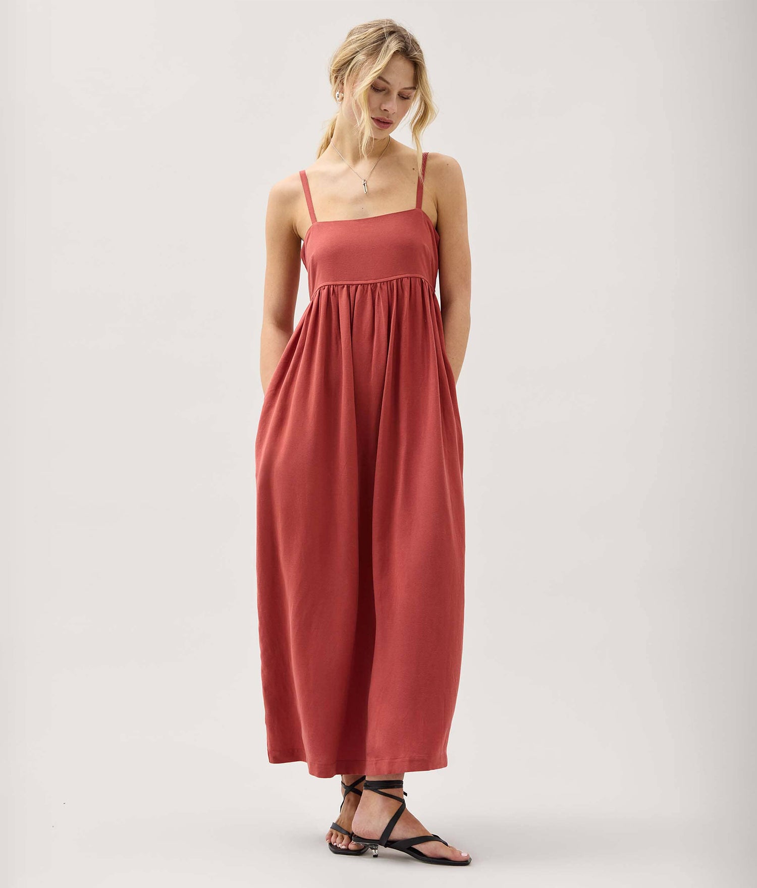 Women's Linen Maxi Dress - Richer Poorer