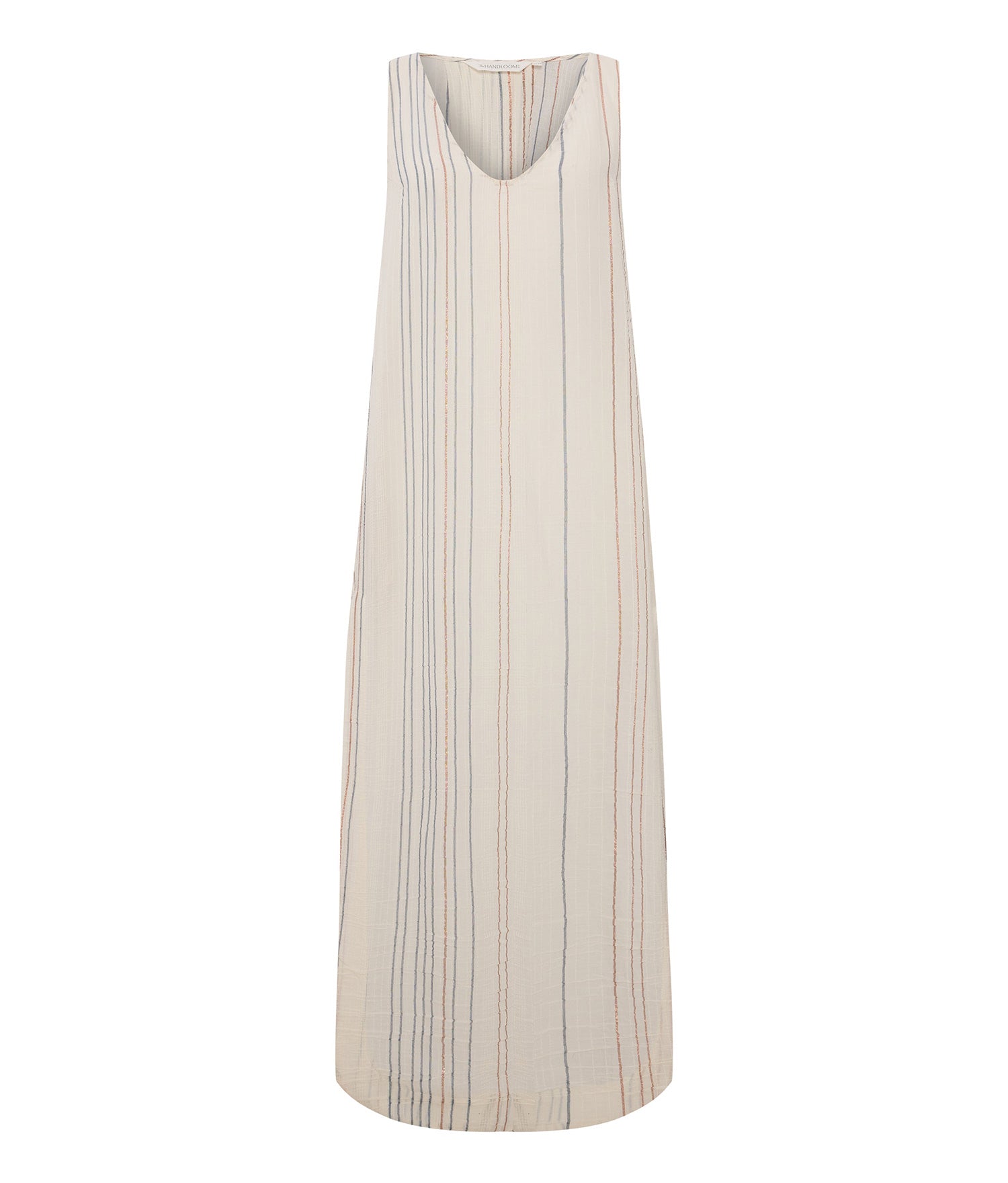 The Handloom Day Break Dress - Natural With Stripes